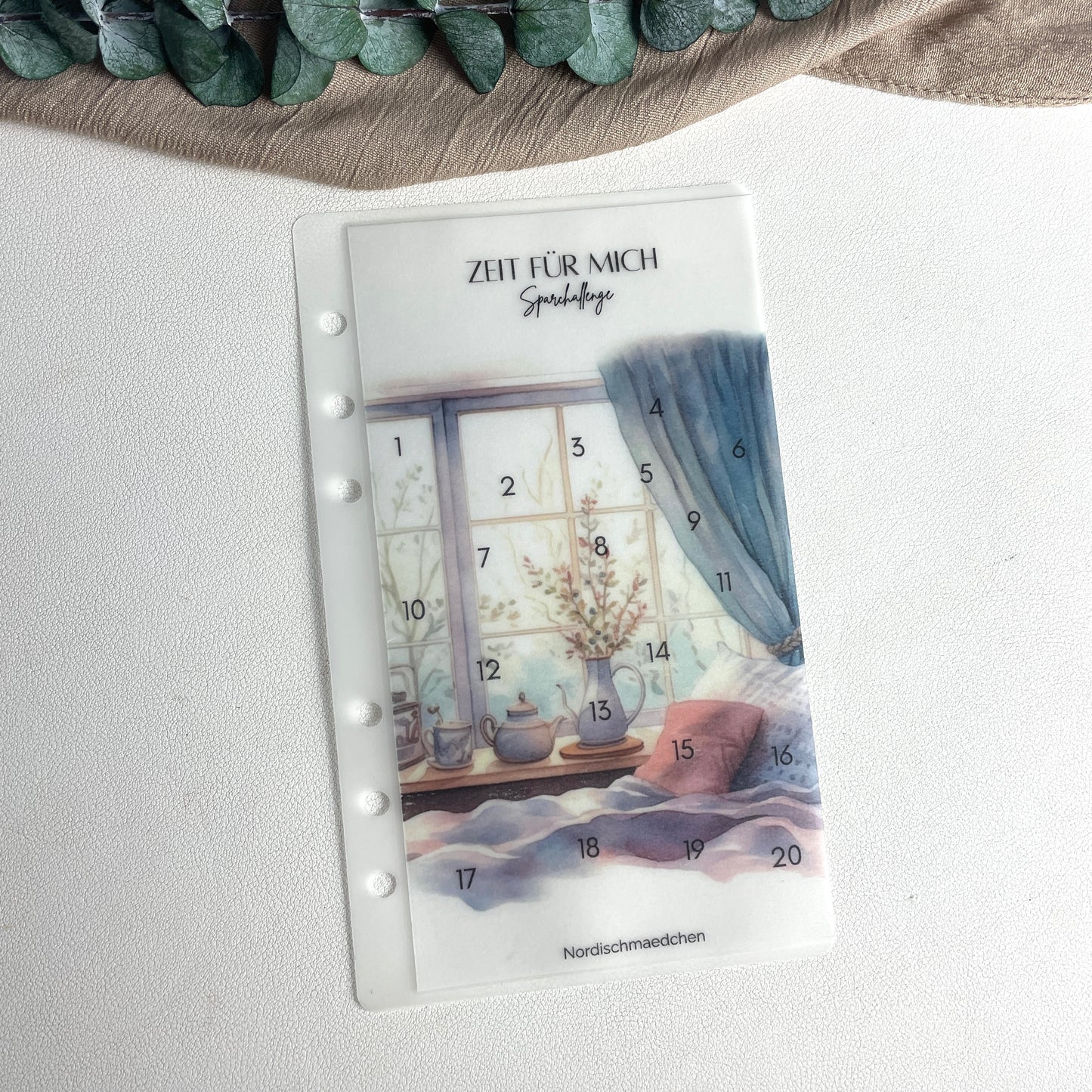 "Zeit für mich" Sparchallenge | Transparenter Geldumschlag | A6