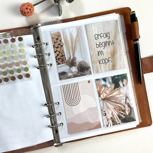 Einleger A5 transparent | drei Designs