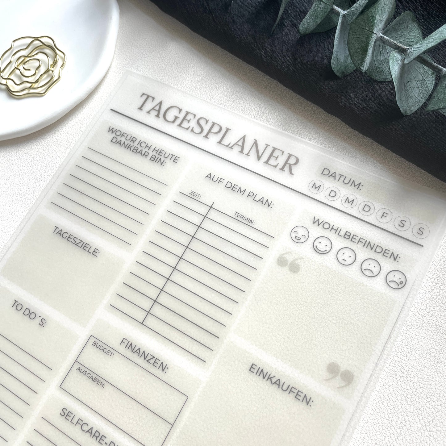 Wochenplaner/Tagesplaner | wiederverwendbar | A5