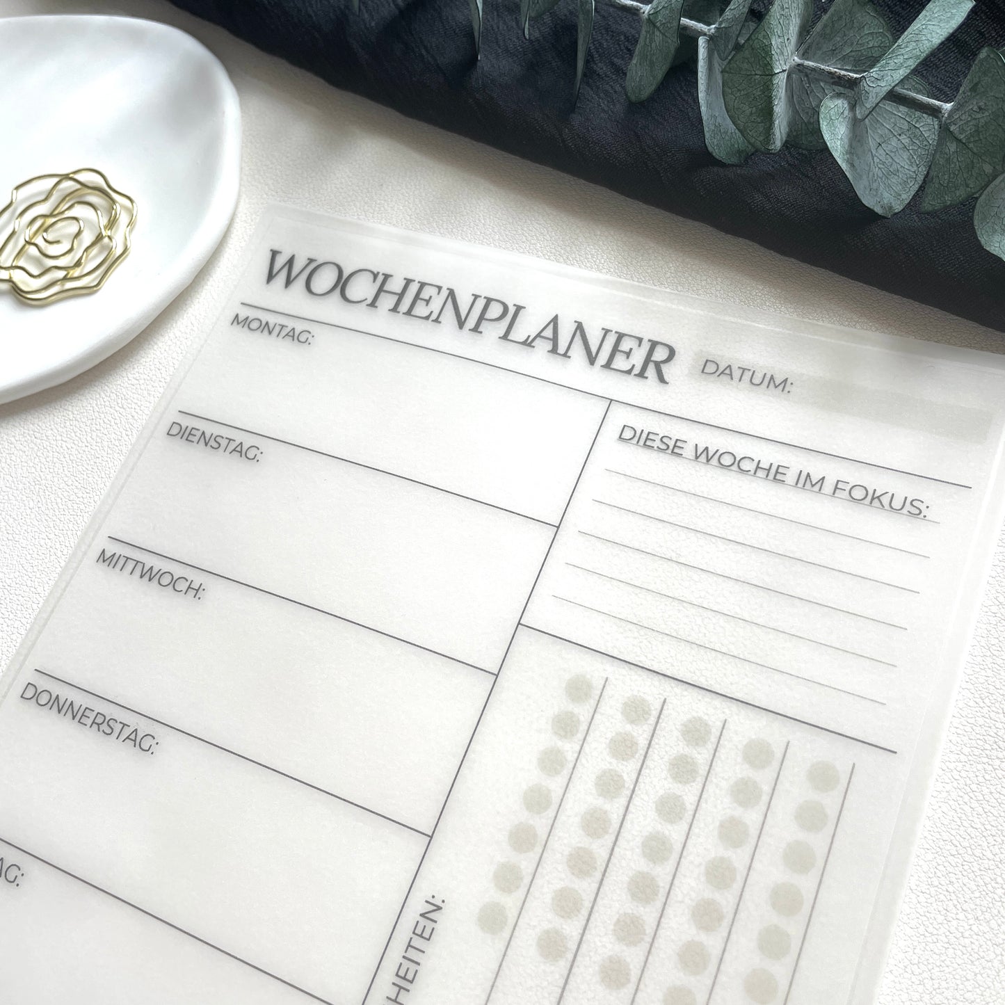 Wochenplaner/Tagesplaner | wiederverwendbar | A5