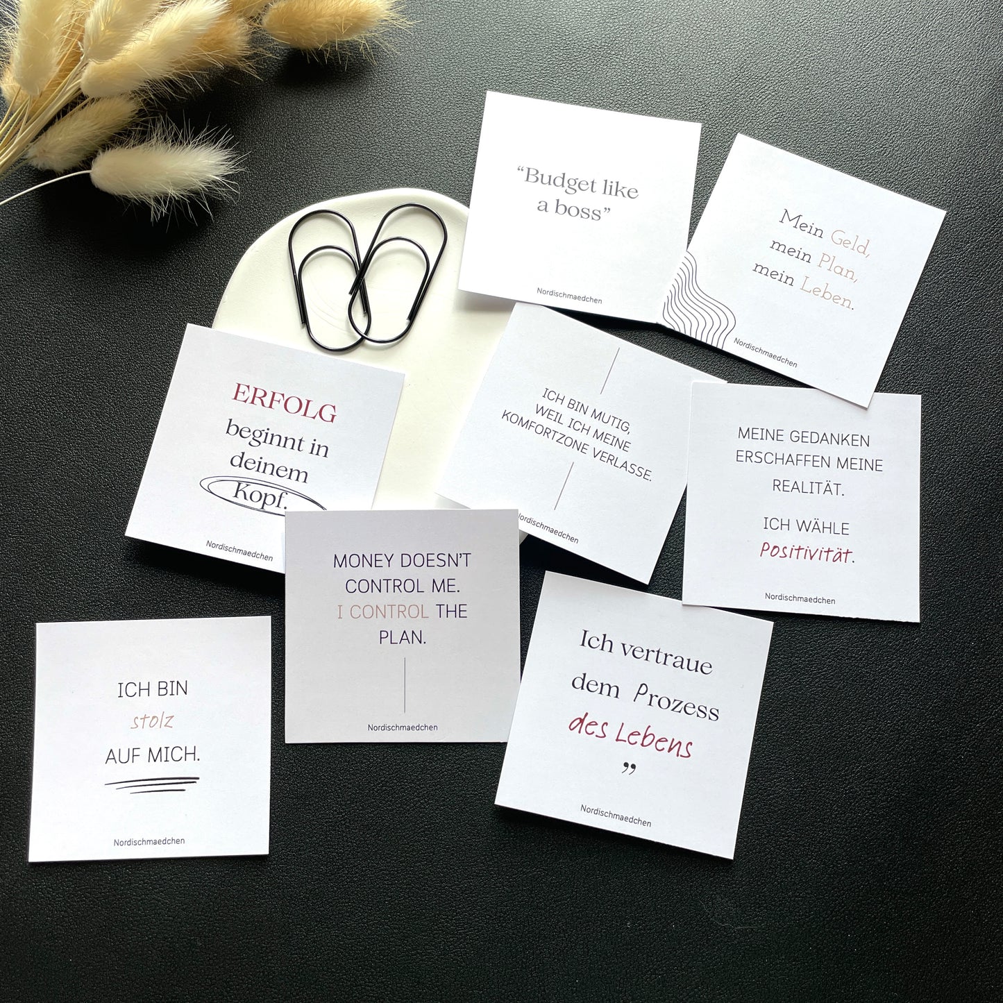 8 Affirmationskarten | Ästhetisches Set