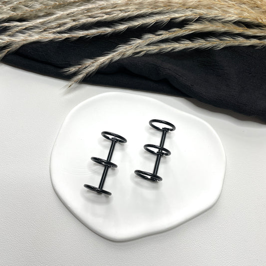 Binder-Ringe schwarz | 2er Set (Ø 15 mm)