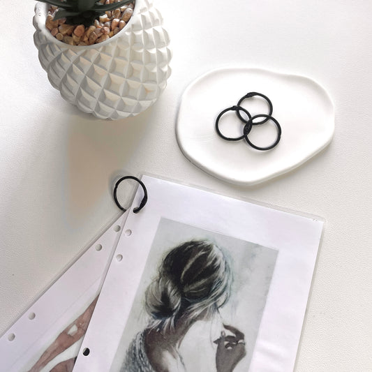 Metallringe schwarz 3 cm – 3 Stück