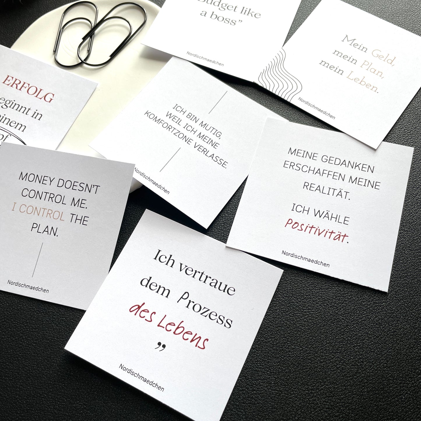 8 Affirmationskarten | Ästhetisches Set