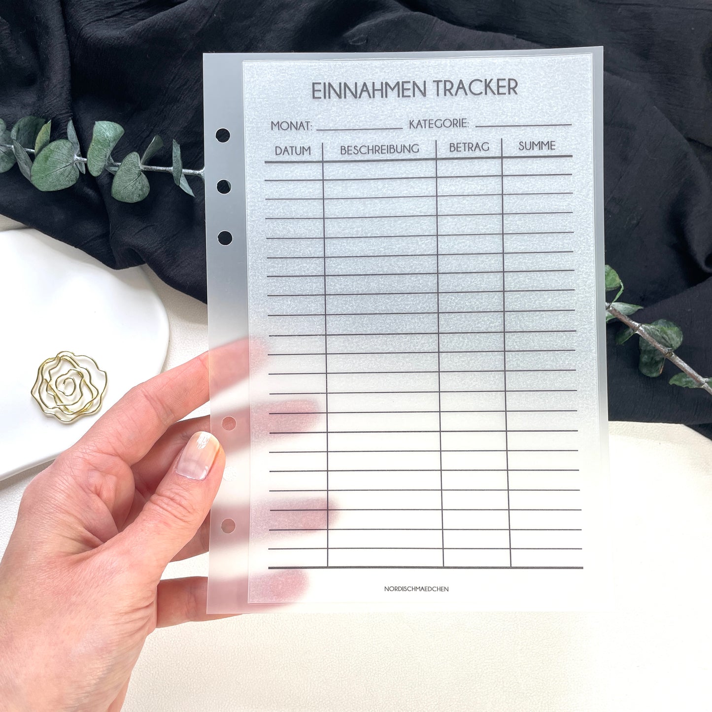 Einnahmen Tracker wiederverwendbar | A5/A6
