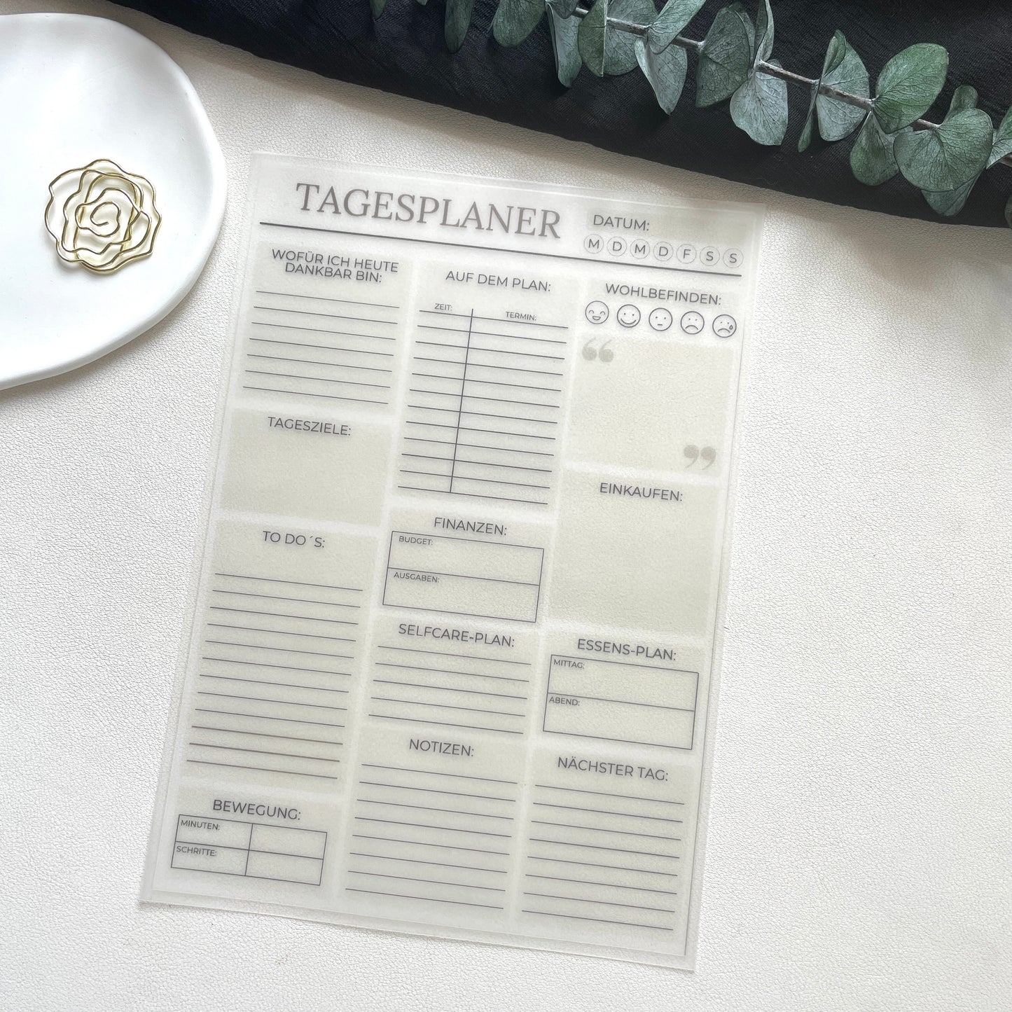 Wochenplaner/Tagesplaner | wiederverwendbar | A5