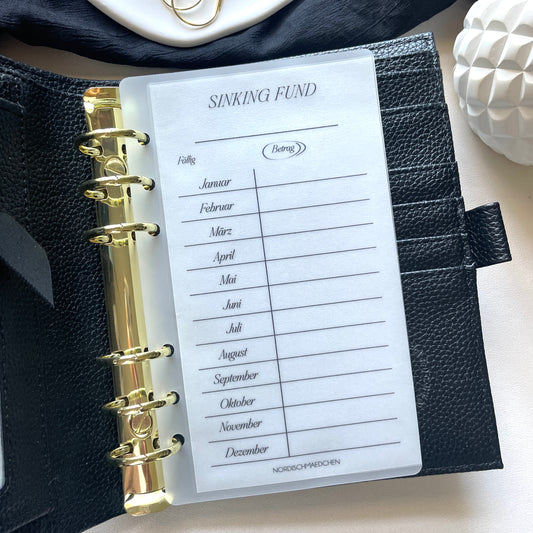 Sinking Fund Tracker | Geldumschlag laminiert | A6