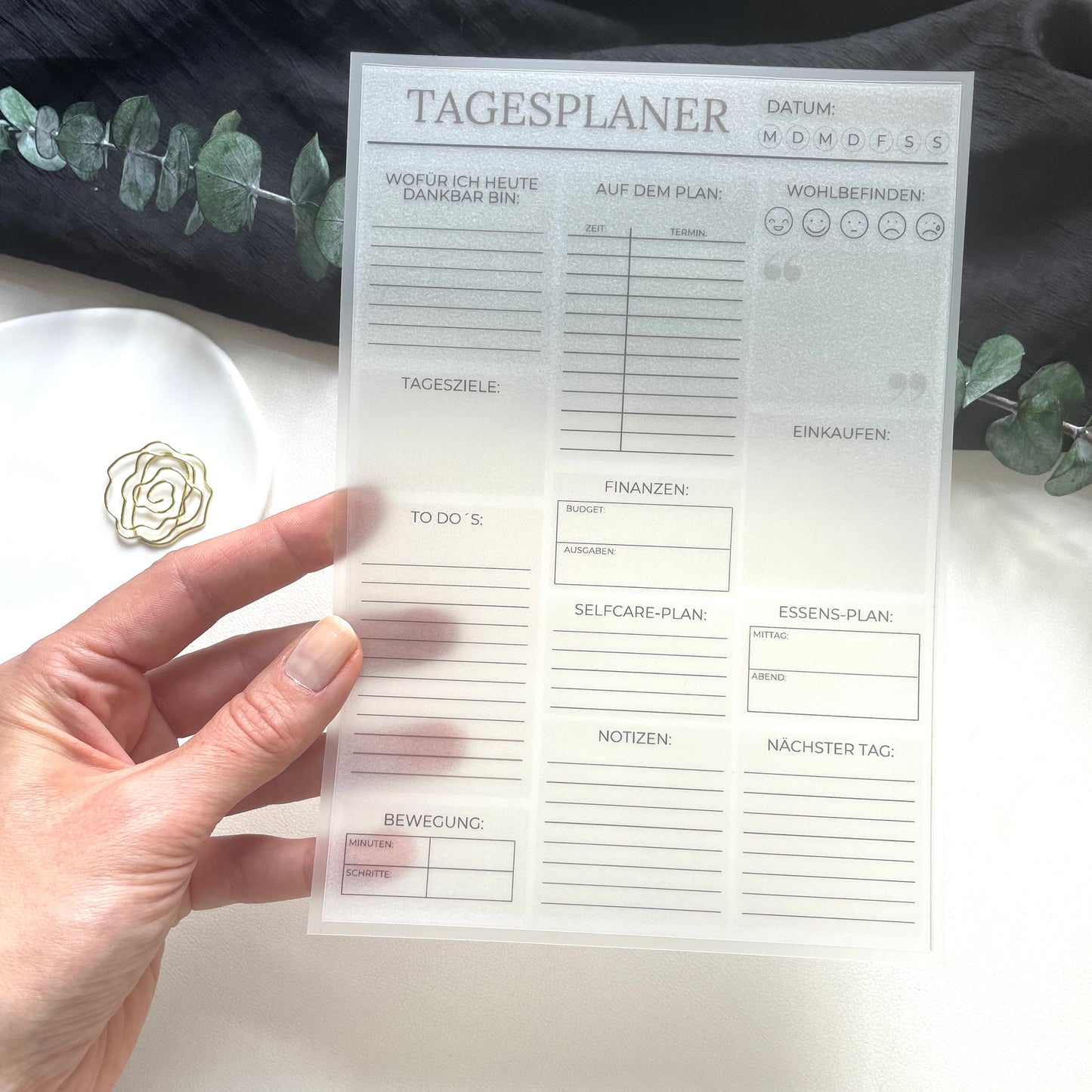 Wochenplaner/Tagesplaner | wiederverwendbar | A5