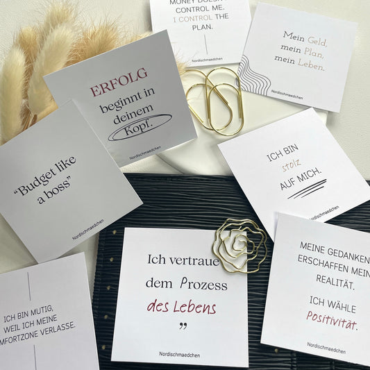 Affirmationskarten Set | 8 Stück