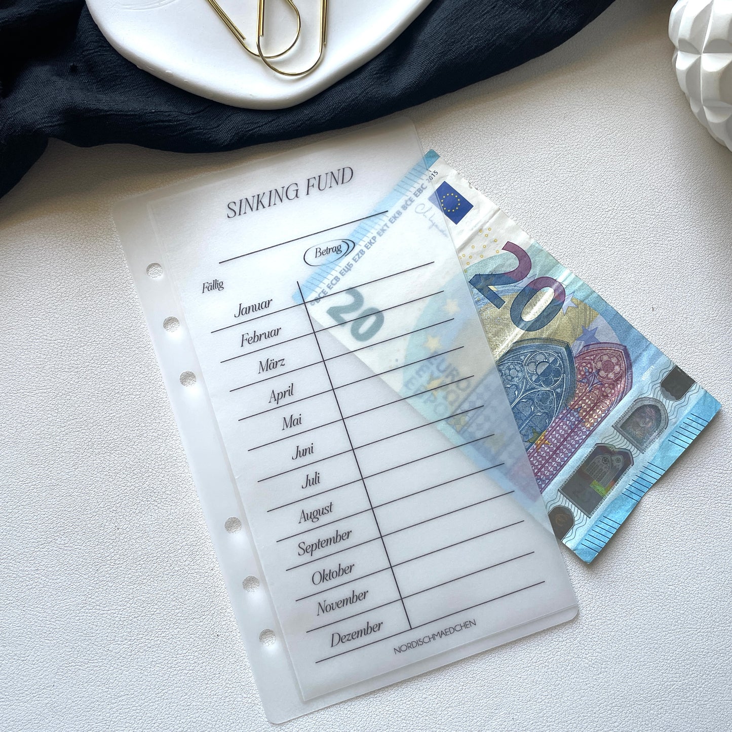 Sinking Fund Tracker | Geldumschlag laminiert | A6