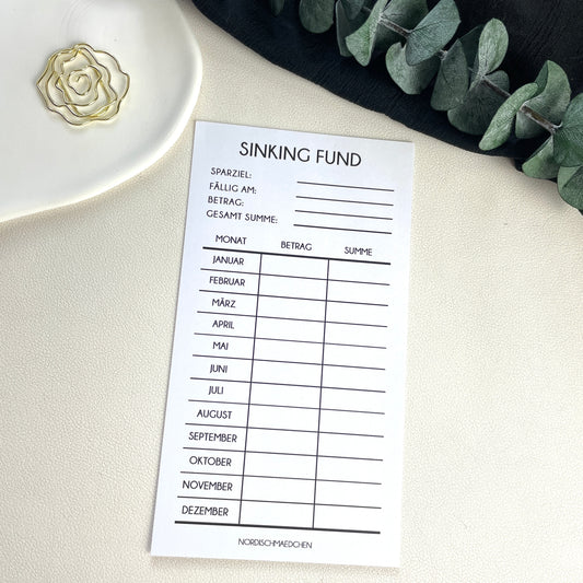 Sinking Fund Tracker Papier | A5 / A6