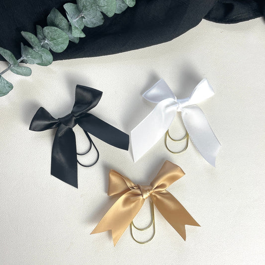 Ästhetische Klammer mit Schleife | für Binder, Planer oder Notizbücher