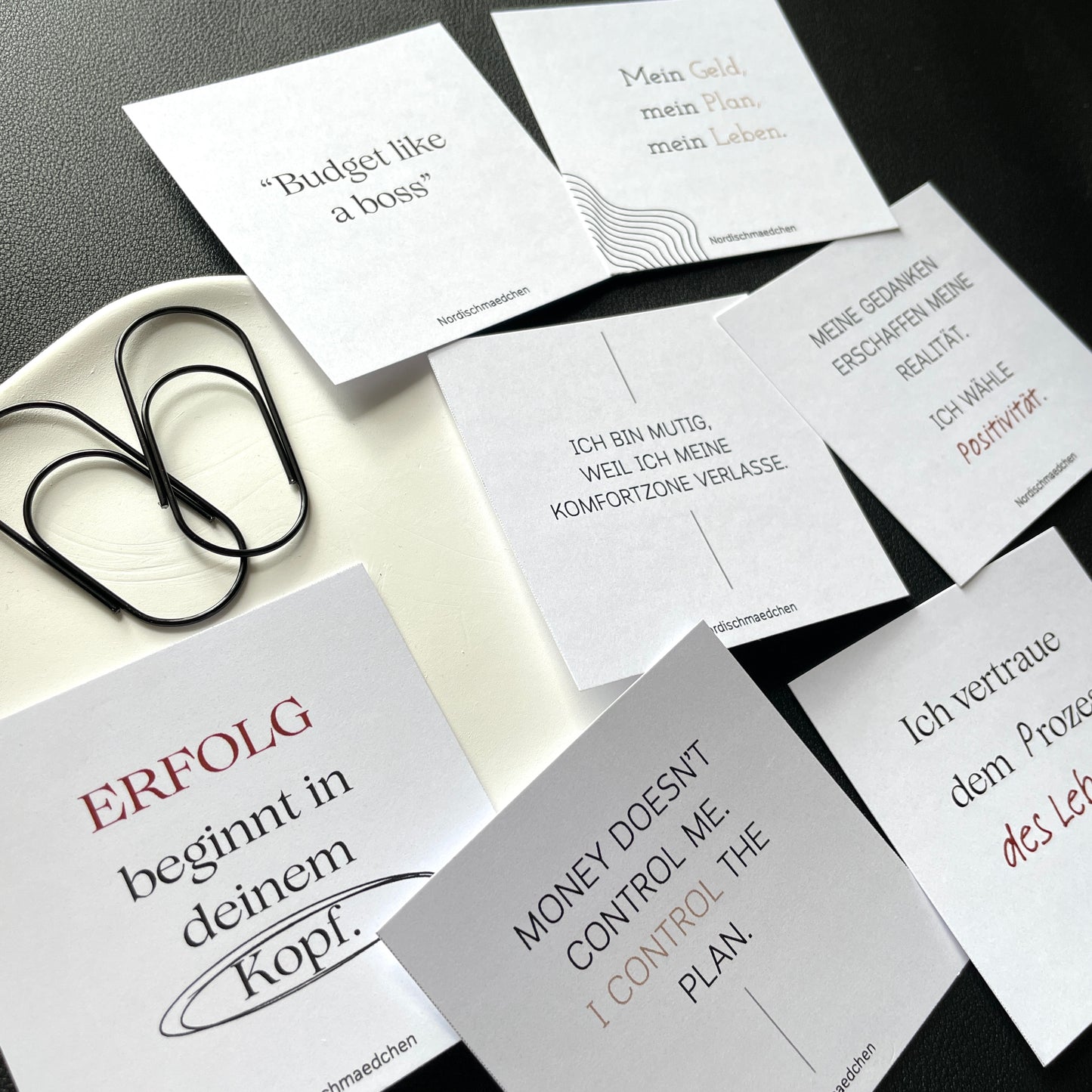 8 Affirmationskarten | Ästhetisches Set