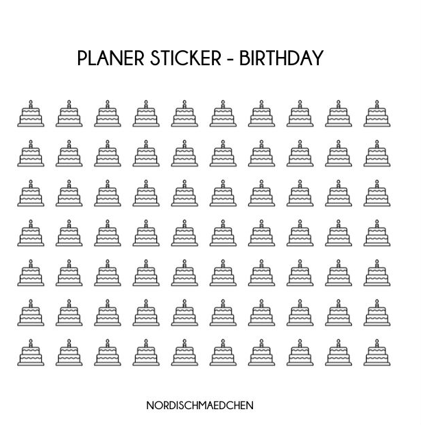 Planer Sticker – Birthday