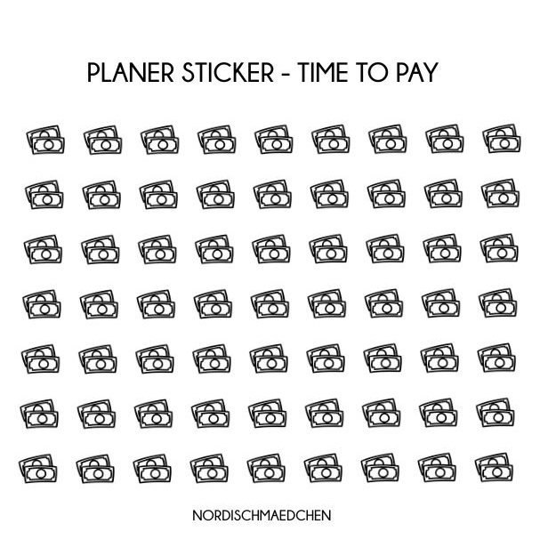 Planer Sticker – Time to Pay