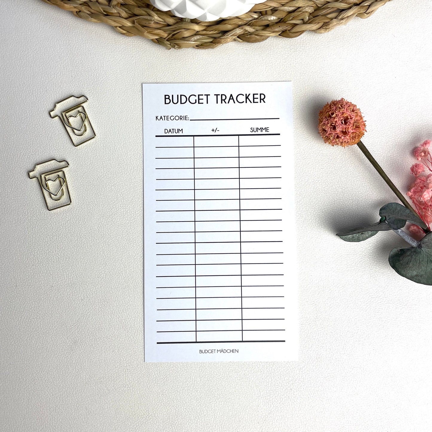 Budget Tracker Papier