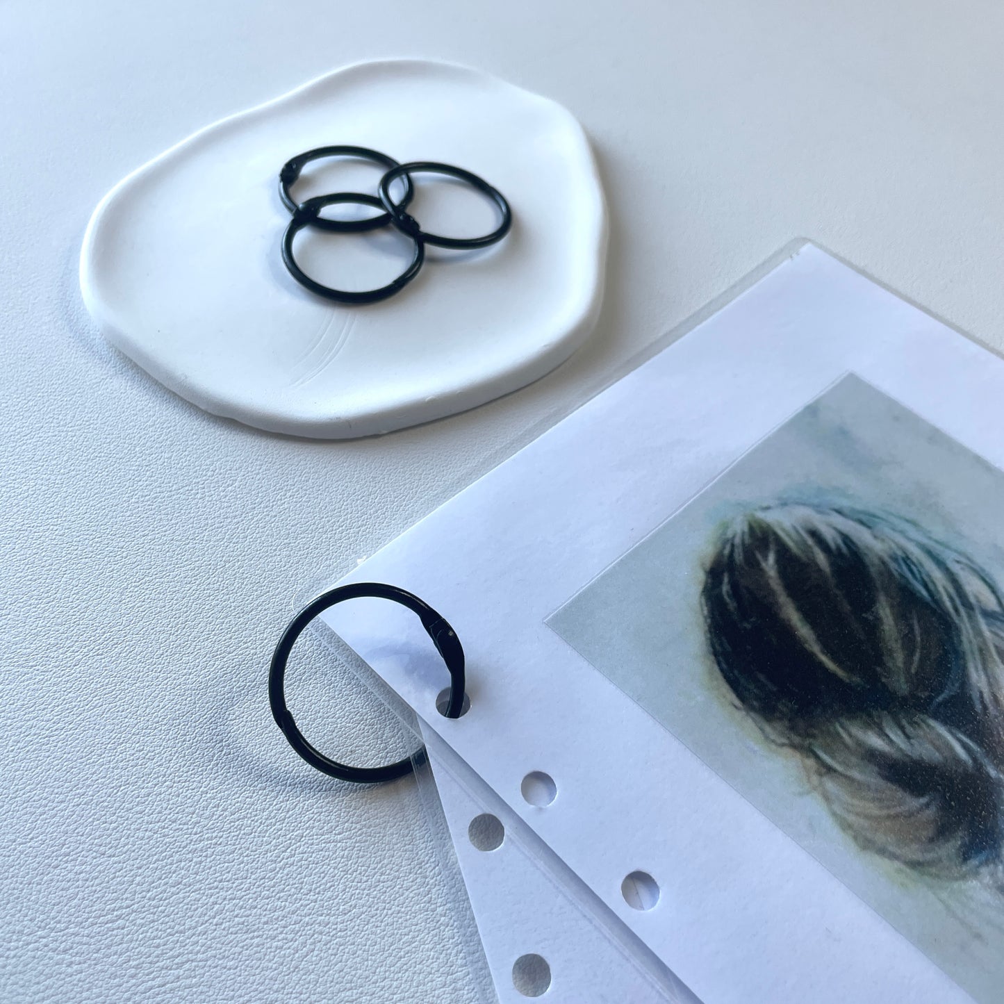Metallringe schwarz 3 cm – 3 Stück