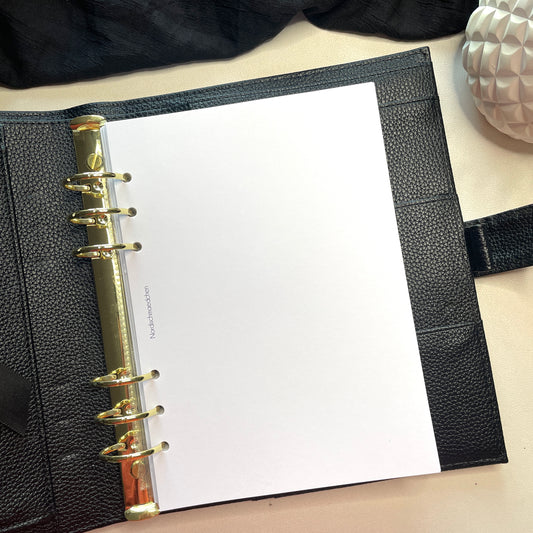 A5 & A6 Ringbuch Einlage | Blanko
