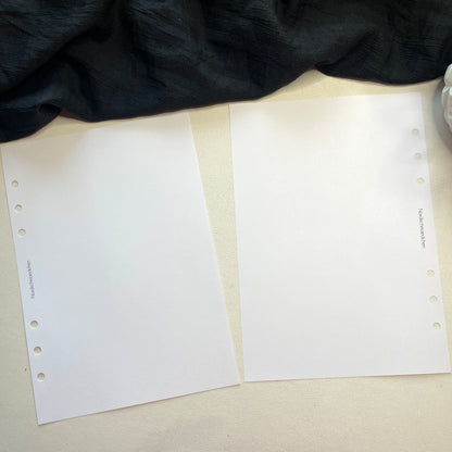 A5 & A6 Ringbuch Einlage | Blanko