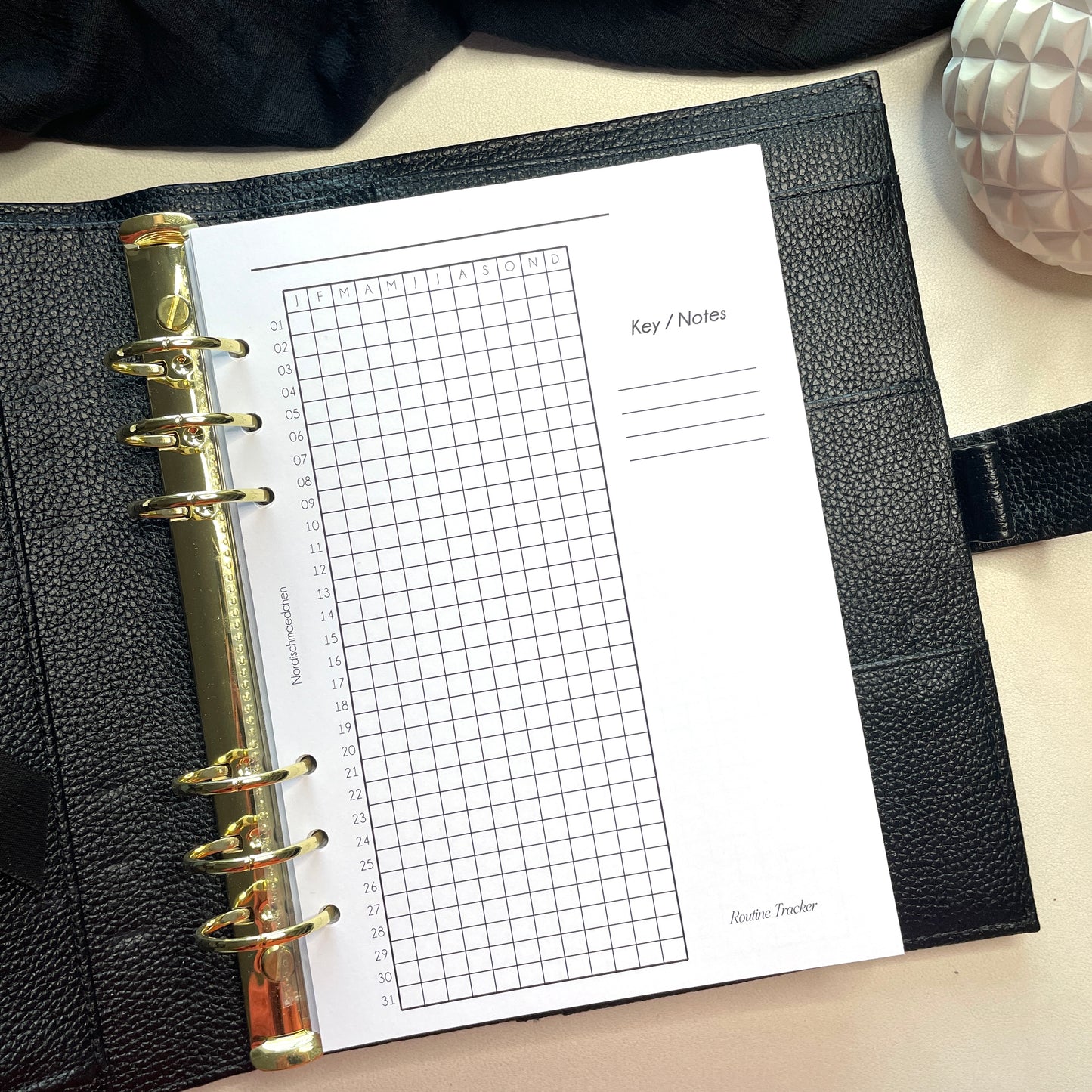 A5 & A6 Ringbuch Einlage | Routine Tracker