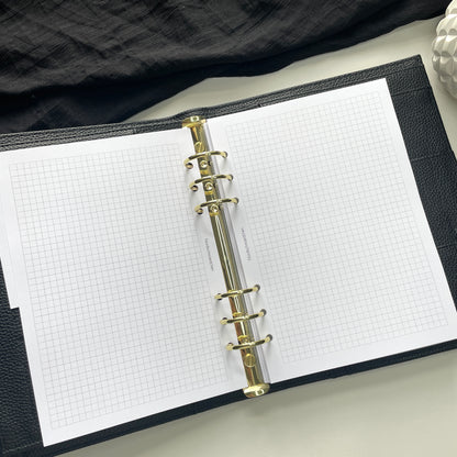 A5 Ringbuch Einlage | Kariert | Set