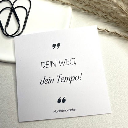 Affirmationskarte | Dein Weg, dein Tempo!