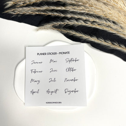 Planer Sticker – Monate | Handwritten