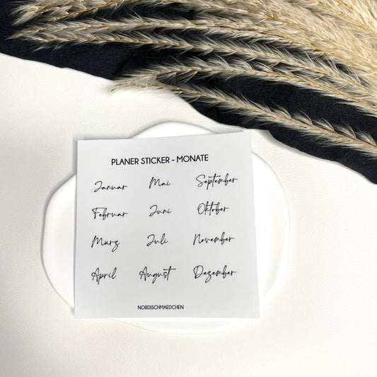 Planer Sticker – Monate | Handwritten