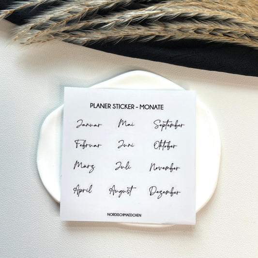 Planer Sticker – Monate | Handwritten