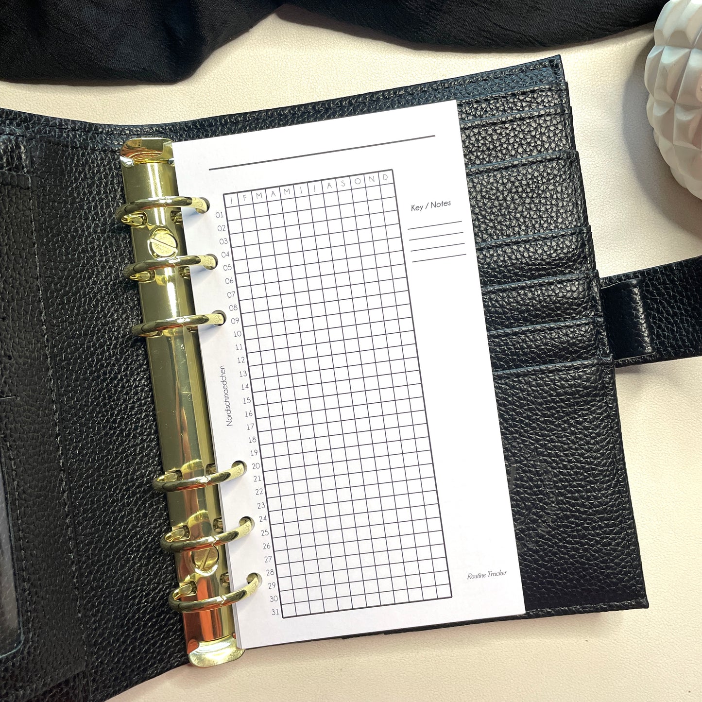 A5 & A6 Ringbuch Einlage | Routine Tracker