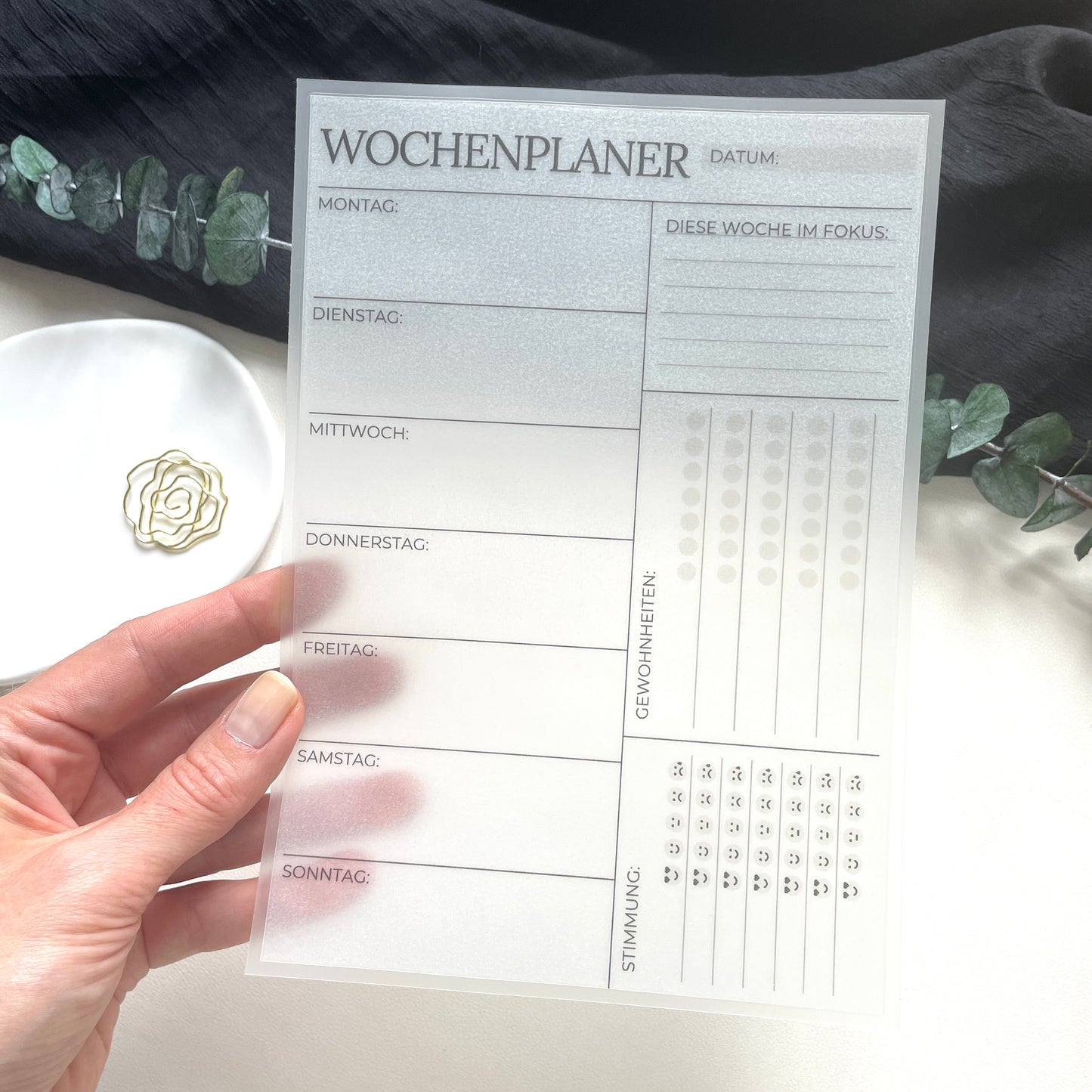 Wochenplaner/Tagesplaner | wiederverwendbar | A5