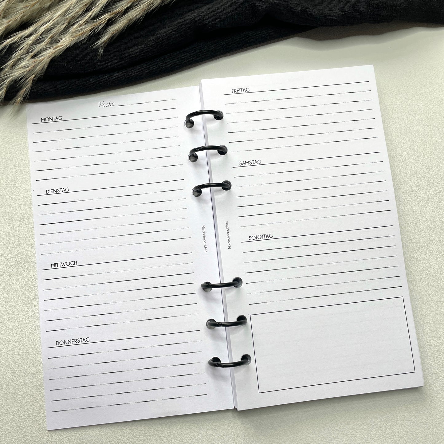 Binder-Ringe schwarz | 2er Set (Ø 15 mm)