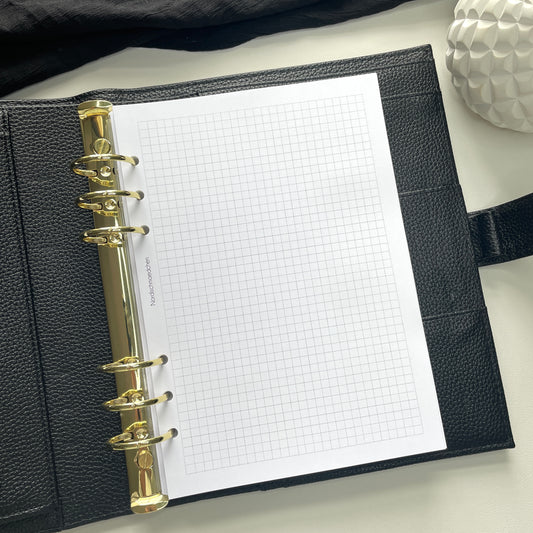 A5 Ringbuch Einlage | Kariert | Set