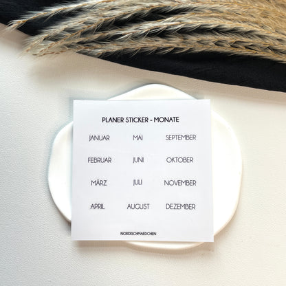 Planer Sticker – Monate | clean