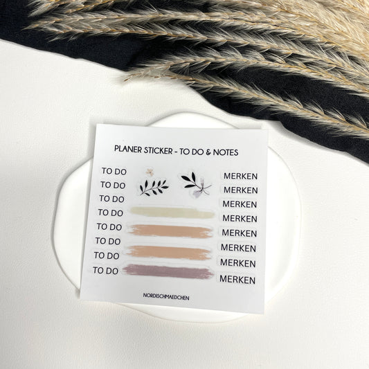 Planer Sticker – To Do & Notes