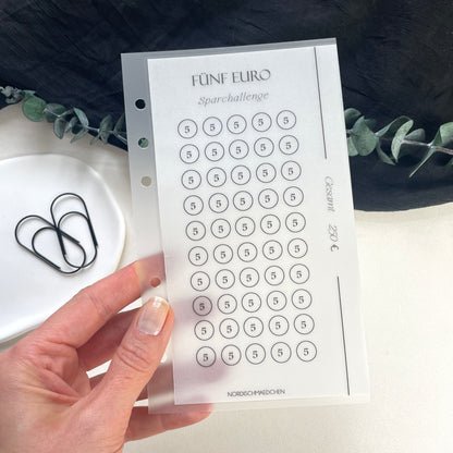 Sparchallenge A6 | 5 Euro | 10 Euro | 20 Euro | 50 Euro