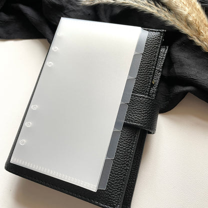 A6 Register mit Umschlag | Transparent