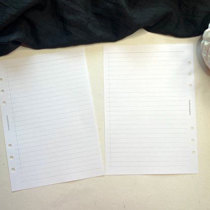 A5 & A6 Ringbuch Einlage | Liniert