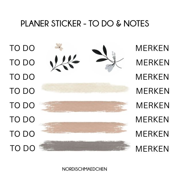 Planer Sticker – To Do & Notes