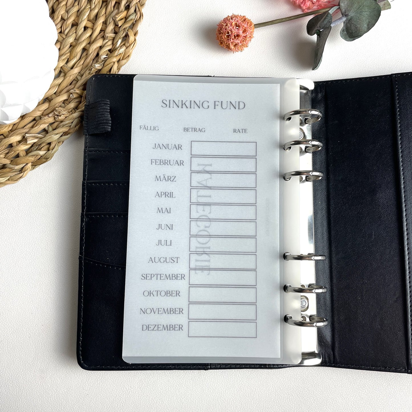 Sinking Fund Tracker + Wunschkategorie | A6